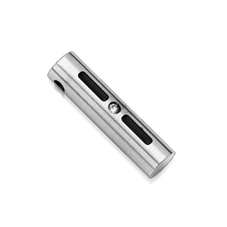 Pendentif acier cylindre serti