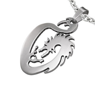 Pendentif homme acier Dragon