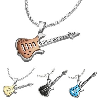 Pendentif homme acier Guitare