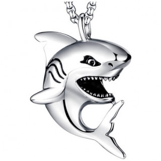 Pendentif homme acier requin provocateur