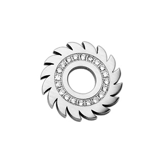 Pendentif scie circulaire serti