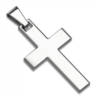 Pendentif homme croix latine en acier inox