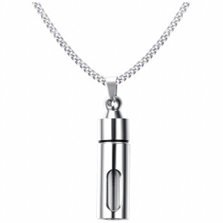 Pendentif homme cylindre flacon de parfum