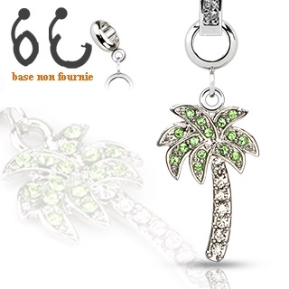 Pendentif palmier pour piercing nombril modulable