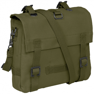 Petit sac canvas (musette) vert style militaire  - Brandit (22cm)