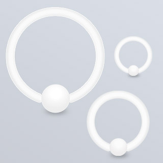 Piercing anneau captif plaqu blanc