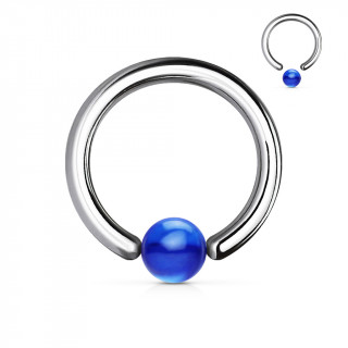 Piercing anneau CBR  boule bleue