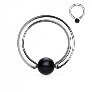 Piercing anneau CBR  boule noire