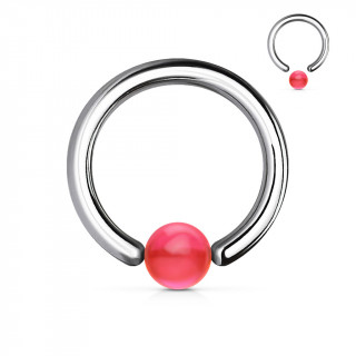 Piercing anneau CBR  boule rose