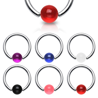 Piercing anneau CBR  boule acidule UV (septum, cartilage...)