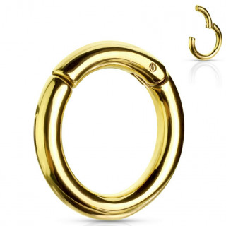 Piercing anneau carteur dor  segment clips