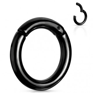 Piercing anneau carteur noir  segment clips