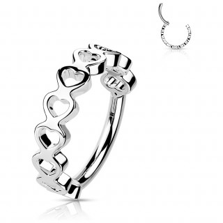 Piercing anneau segment couronne de coeurs en acier haute précision