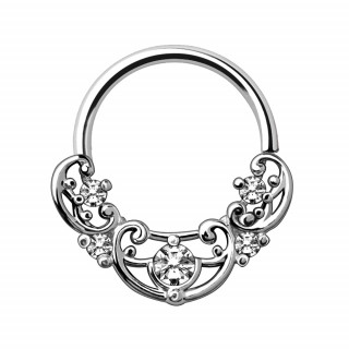 Piercing anneau tordable  coeurs en spirales