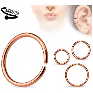 Piercing anneau tordable Cuivr (nez, oreille)