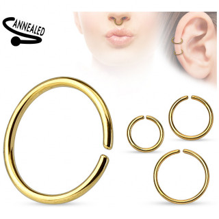 Piercing anneau tordable Dor (nez, oreille)