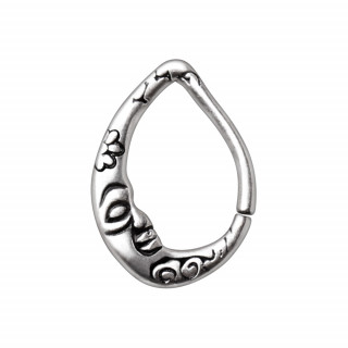 Piercing anneau tordable hélix en forme de lune