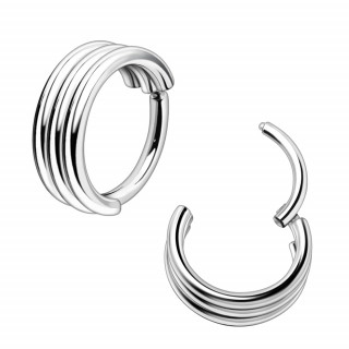 Piercing anneau triplé à segment