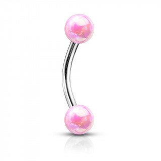 Piercing arcade  boules aspect mtalique - Rose