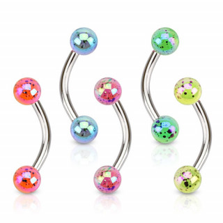 Piercing arcade  boules perles avec claboussures