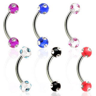 Piercing arcade boules multicolores