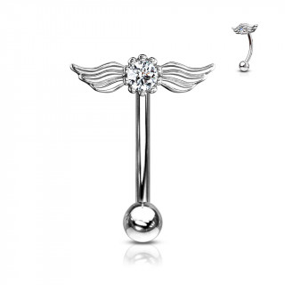 Piercing arcade cristal à ailes d'ange