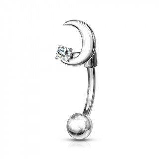 Piercing arcade à croissant de lune strass