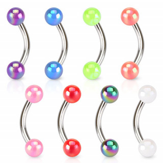 Piercing arcade en acier  boules perles