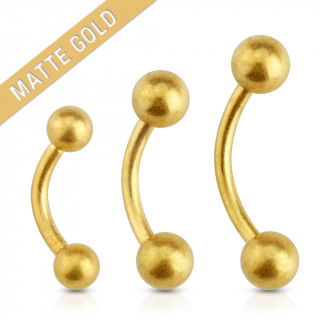 Piercing arcade en acier dor mat  boules