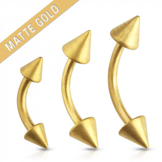 Piercing arcade en acier dor mat  pointes