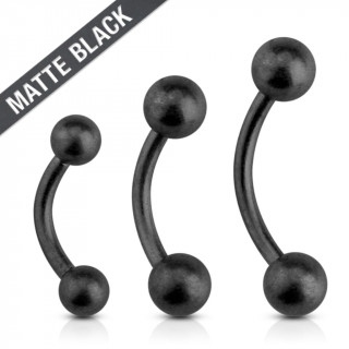 Piercing arcade en acier noir mat à boules