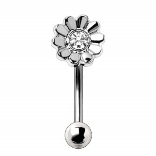 Piercing arcade  fleur vintage sertie