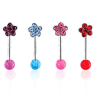 Piercing arcade Flower On UV Ball