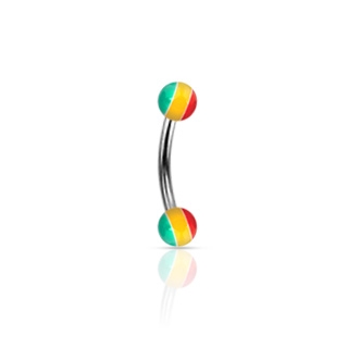 Piercing arcade Jamaican Stripe UV Ball