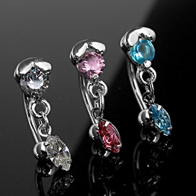 Piercing arcade pierre ovale