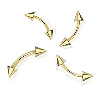 Piercing arcade plaqu� or � pointes