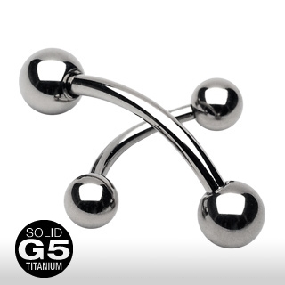 Piercing arcade solid G5 titanium