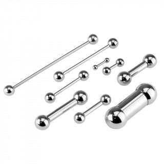 Piercing barbell acier  boules (langue, tton, cartilage...)