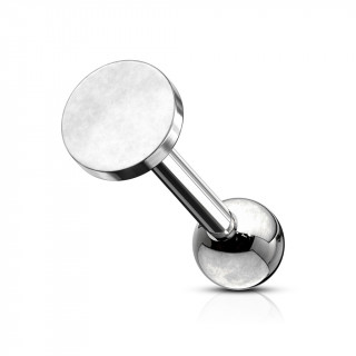 Piercing barbell cartilage  disque plat - Inox (tragus, helix...)