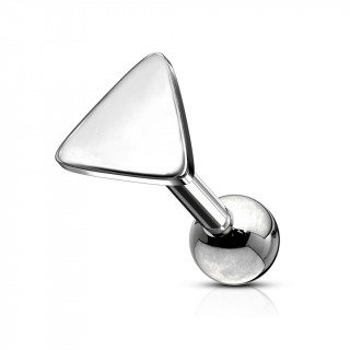 Piercing barbell cartilage  triangle - Inox (tragus, helix...)