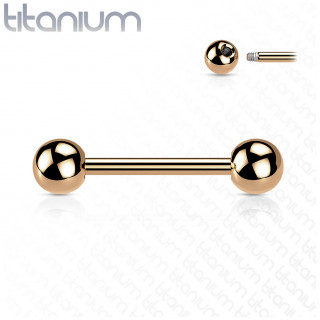 Piercing barbell en titane Cuivr (oreille, langue, tton...)