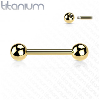 Piercing barbell en titane Dor (oreille, langue, tton...)