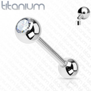 Piercing barbell en titane haute qualit (filetage interne)