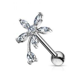 Piercing cartilage  fleur lumineuse