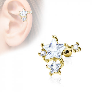 Piercing cartilage amas d'toiles - Dor