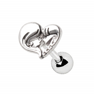 Piercing cartilage baleine coeur