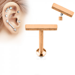 Piercing cartilage barre moyenne cuivre