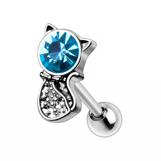 Piercing cartilage chat strass lgant