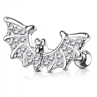 Piercing cartilage  chauve-souris pave de strass