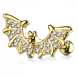 Piercing cartilage  chauve-souris pave de strass - Dor